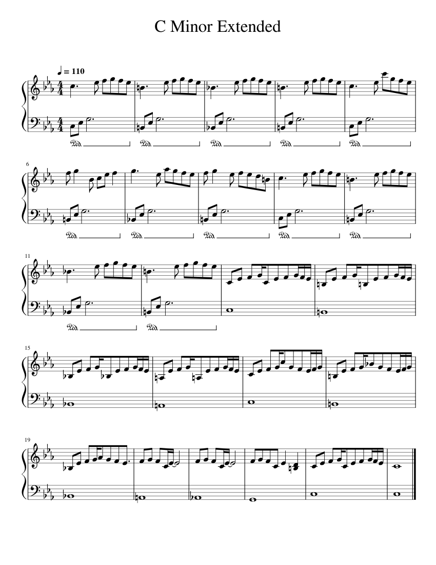 C Minor Extended Sheet music for Piano (Solo) Easy | Musescore.com