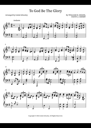 To God be the Glory – William H. Doane & Fanny Crosby Sheet Music for ...