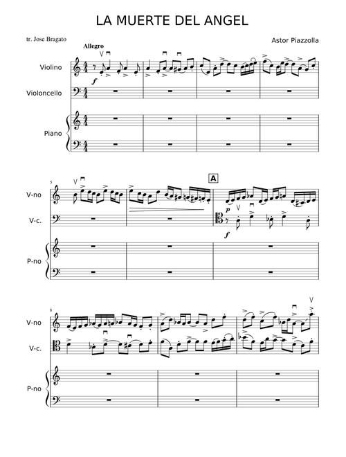LA MUERTE DEL ANGEL ]vn.vc&pf] tr. J. Brogato – Astor Piazzolla