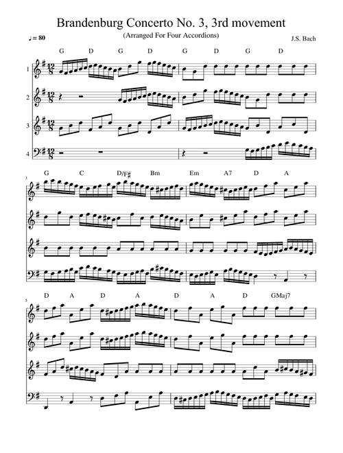 Brandenburg Concerto No. 3, third movement