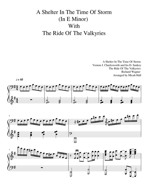 A Shelter In The Time Of Storm (In E Minor) With The Ride Of The Valkyries - Hymn Arrangement