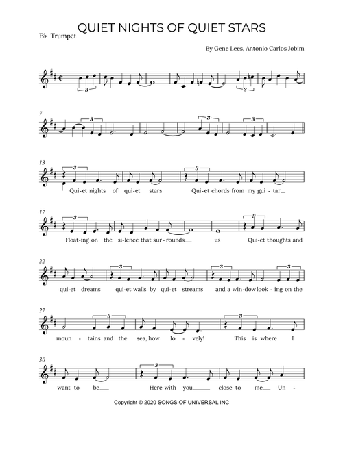 Quiet Nights Of Quiet Stars (Arr. Alex Nunes Rodrigues) - Andrea Bocelli (Trumpet Solo)