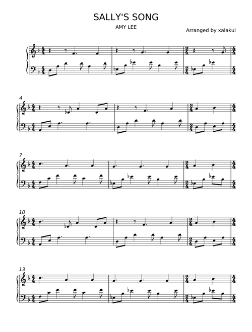Sally's Song - Amy Lee