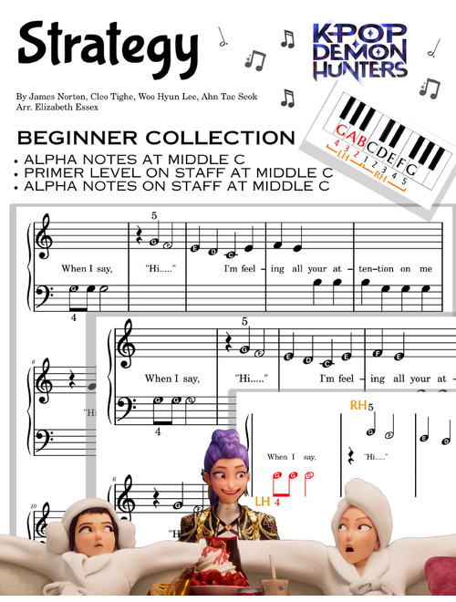 Strategy (Arr. Elizabeth Essex) - Twice Feat Megan Thee Stallion (Easy Piano)