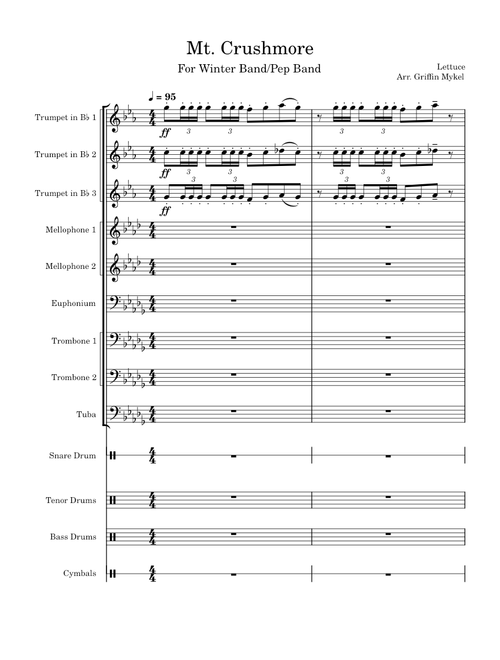 Mt. Crushmore for Fall Band/Pep Band