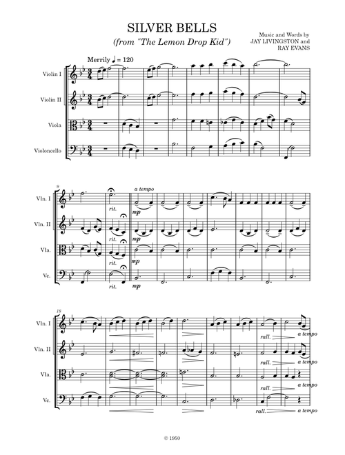 Silver Bells – Jay Livingston and Ray Evans