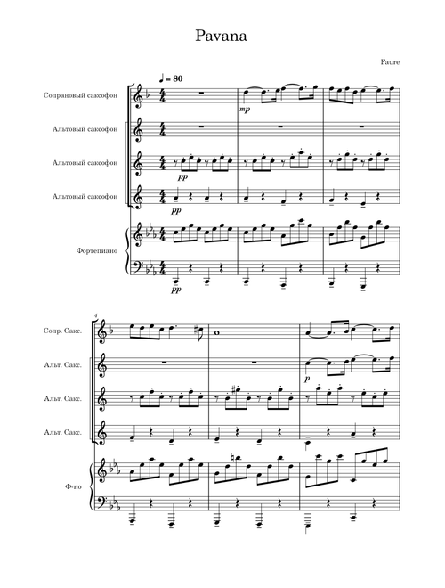 Pavane, Op.50 – Gabriel Fauré Pavane Op.50  Gabriel Faur sax