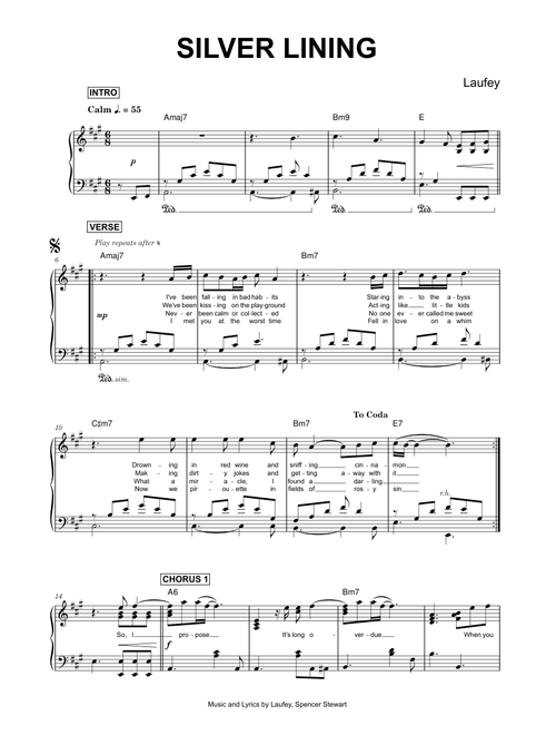 Silver Lining - Laufey (Piano)
