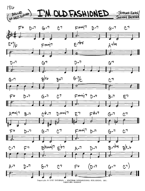 I'm Old Fashioned - Jerome Kern (Real Book - Melody-Chords)