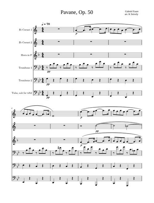 Pavane - Faure G minor Brass Quintet