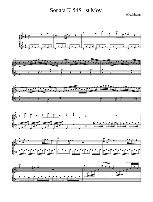 Sonata K.545 1st Mov.