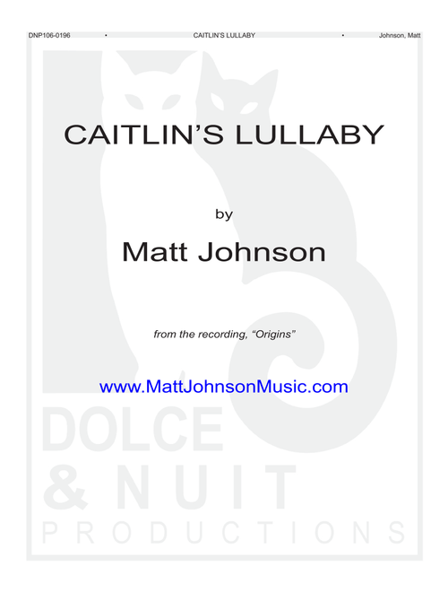 Caitlin's Lullaby - Matt Johnson (Piano Solo)