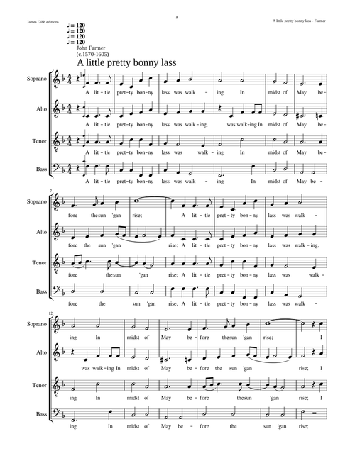 A Little Pretty Bonny Lass - John Farmer
