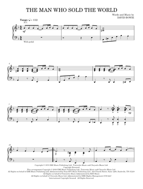 The man who sold the world - Nirvana (Piano Solo)