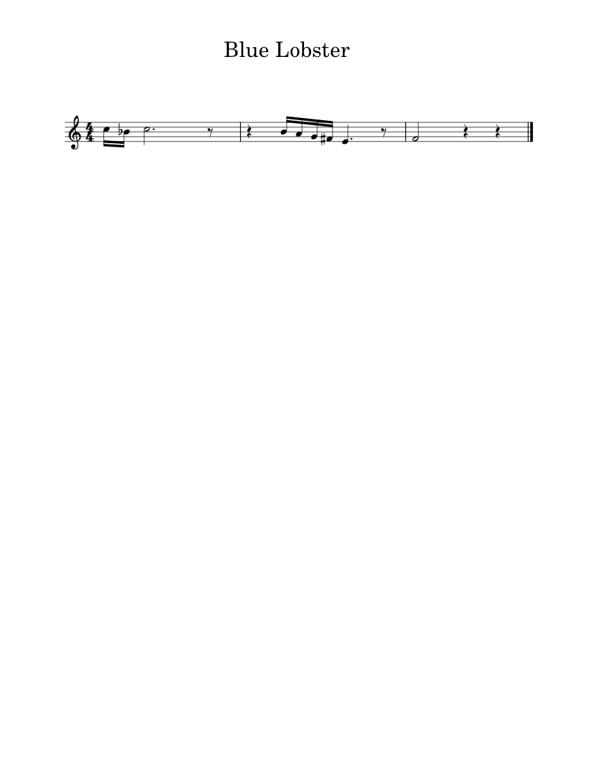 Blue Lobster Jumpscare Sheet music for Trumpet in bflat (Solo