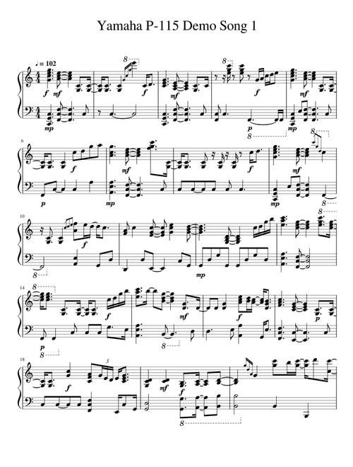 Yamaha P-115 Demo Song 1