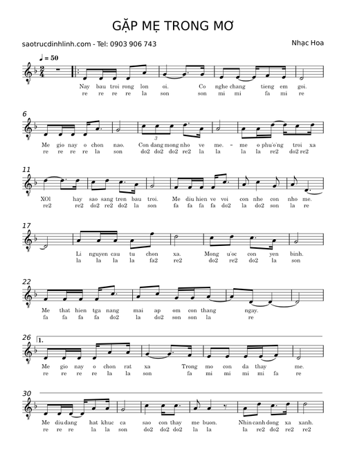 GẶP MẸ TRONG MƠ – Nhạc Ho