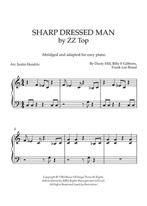 Play Official version of Sharp dressed man Sheet Music by ZZ Top for Piano, Vocals | MuseScore.com Play Official version of Sharp dressed man Sheet Music by ZZ Top for Piano, Vocals | MuseScore.com