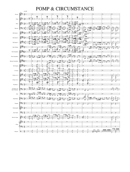 POMP AND CIRCUMSTANCE MARCH NO. 1 IN D MAJOR FOR CONCERT BAND