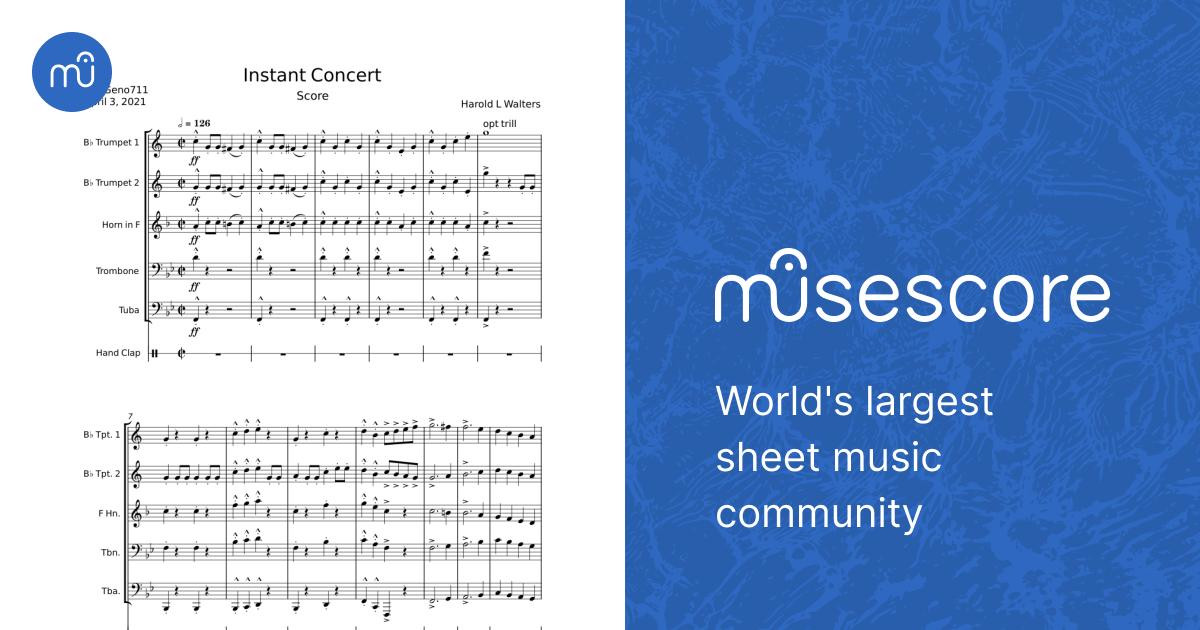 Instant Concert - Harold L. Walters Sheet Music for Trombone, Tuba