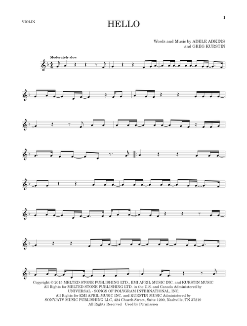 Hello - Adele (Violin Solo)