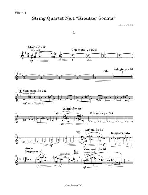 Janáček, Leoš - String Quartet No.1 