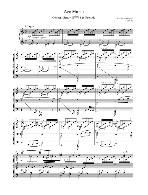 Ave Maria - Bach/Gounod - Piano Solo