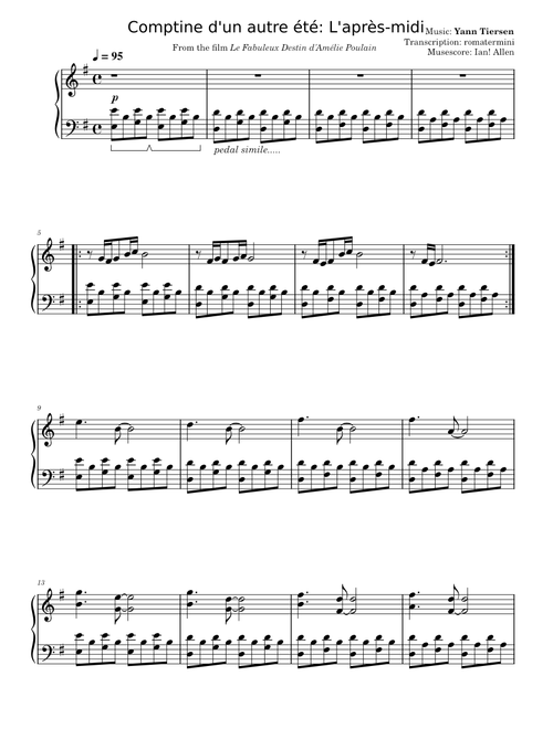 Comptine d'un autre été, l'après-midi – Yann Tiersen