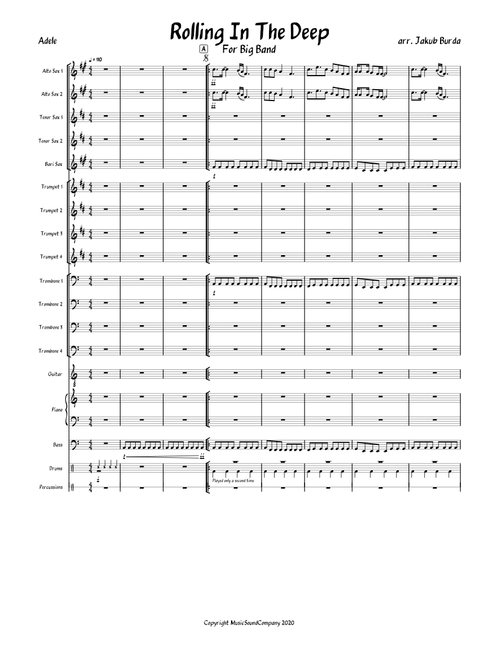 Adele - Rolling In The Deep arr. Jakub Burda