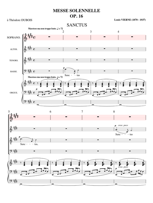Messe Solennelle En Ut Mineur , 3 Sanctus (Soprano voice) - Louis Vierne