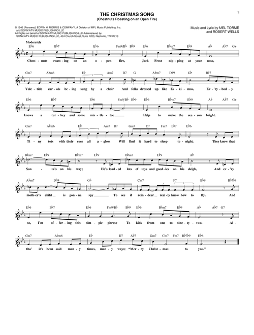 The Christmas Song (Chestnuts Roasting On An Open Fire) - Mel Tormé, Robert Wells (Lead Sheet - Fake Book)