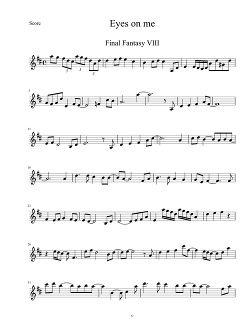 Eyes on me, Final Fantasy 8, (Violin) Needs revision