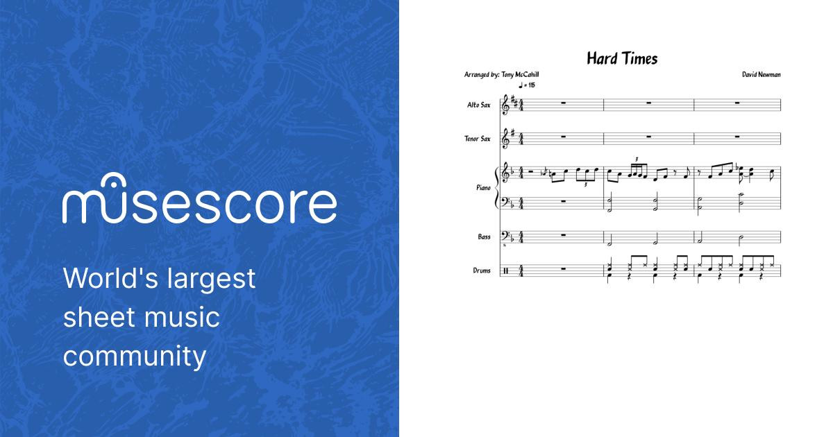 blizzard/hard times スコア Hard Times Sheet Music for Piano, Saxophone alto, Saxophone