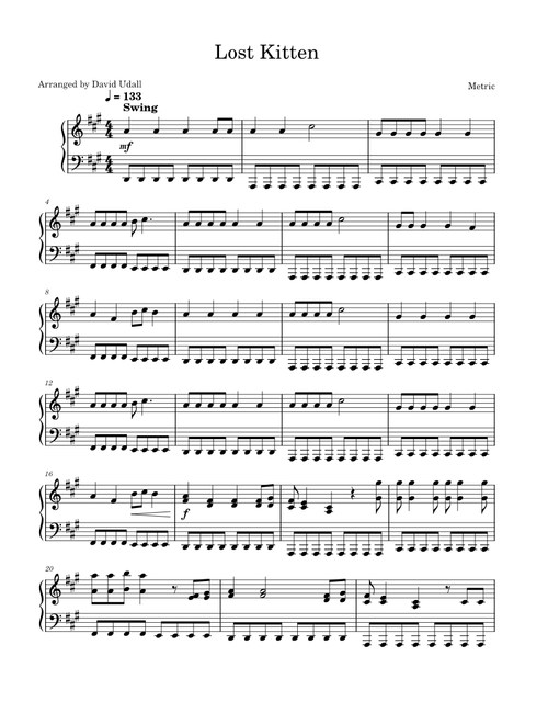 Lost Kitten – Metric Piano Solo