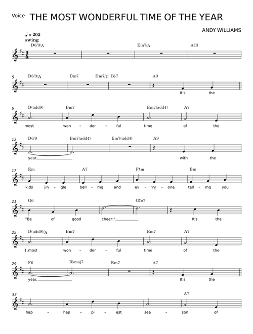 It's the Most Wonderful Time of the Year - Andy Williams