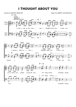 I Thought About You (lead sheet with lyrics) Sheet Music
