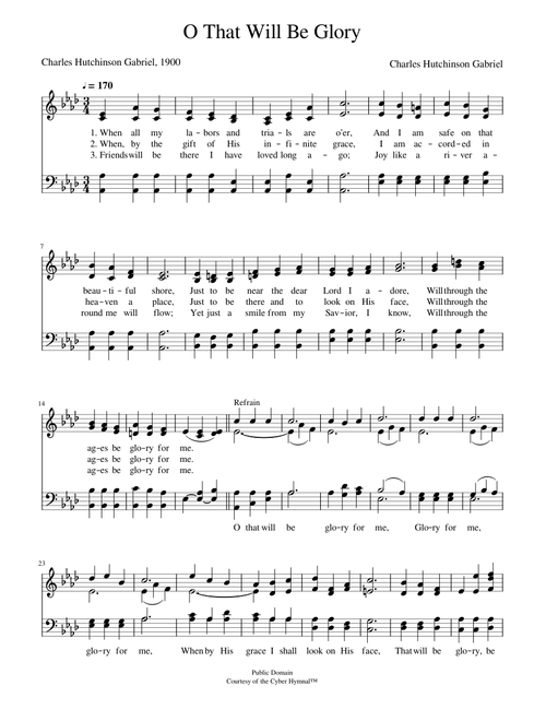 O that will be glory - Charles H. Gabriel