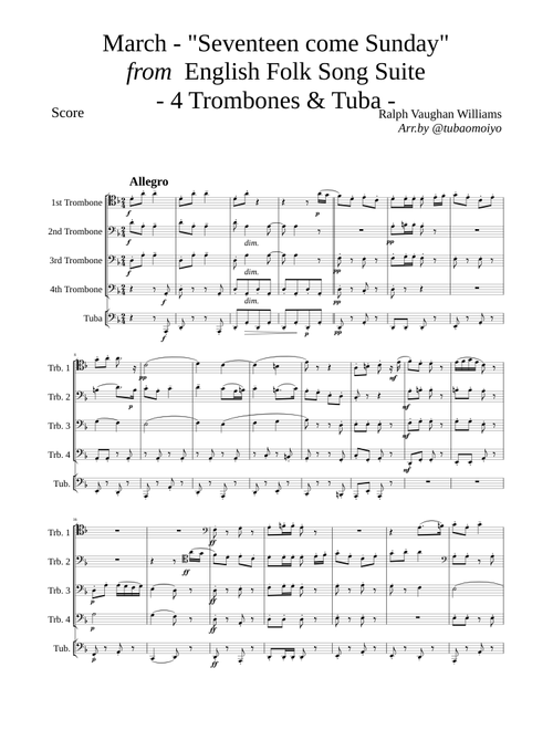 March "Seventeen come Sunday" from "English Folk Song Suite"