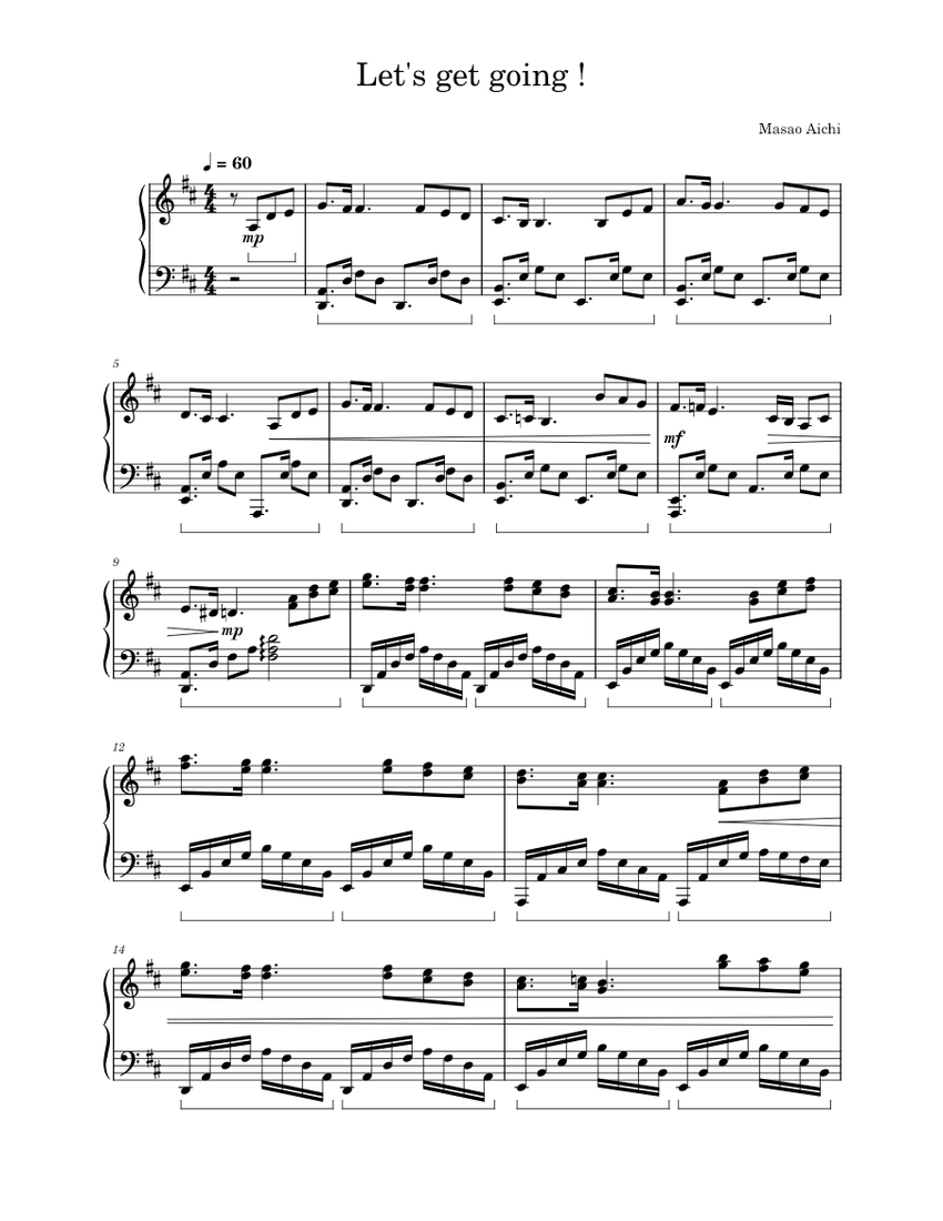 Let s get going Sheet music for Piano (Solo) Musescore com