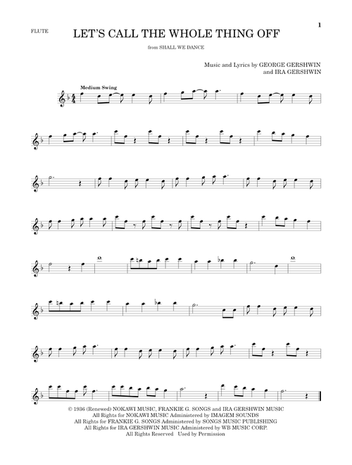 Let's Call The Whole Thing Off - George Gershwin, Ira Gershwin (Flute Solo)