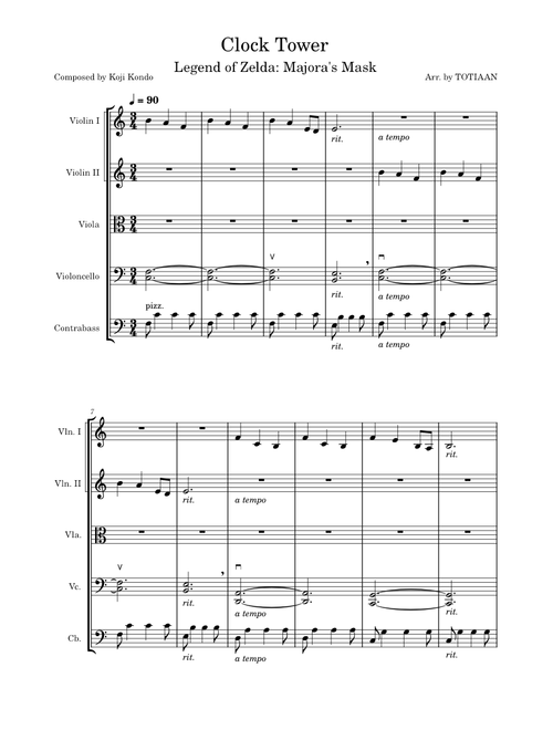 Clock Tower (Song of Healing) - Majora's Mask for String Orchestra