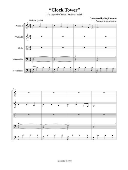 Clock Tower (Song of Healing) - Majora's Mask (arr. for String Orchestra)