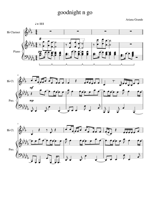 goodnight n go – Ariana Grande (Clarinet)