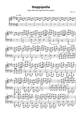 Free Hoppipolla by Sigur Rós sheet music | Download PDF or print