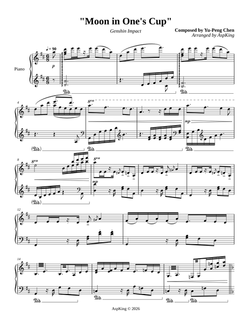 Moon in One's Cup — Yu-Peng Chen - Genshin Impact