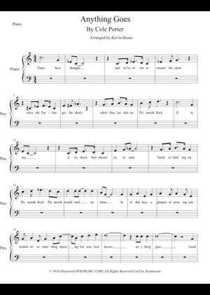Play Official version of Anything goes Sheet Music by Cole Porter for ...