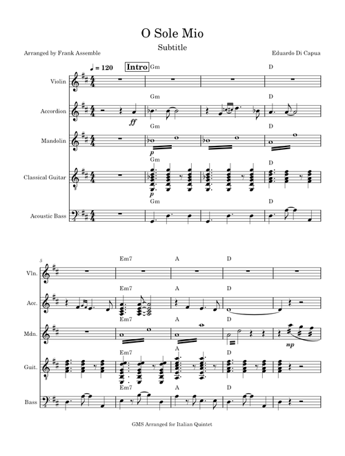 O Sole Mio - Jack Jezzro version