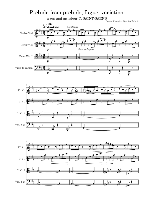 Prélude, Fugue et Variation, Op.18 – César Franck