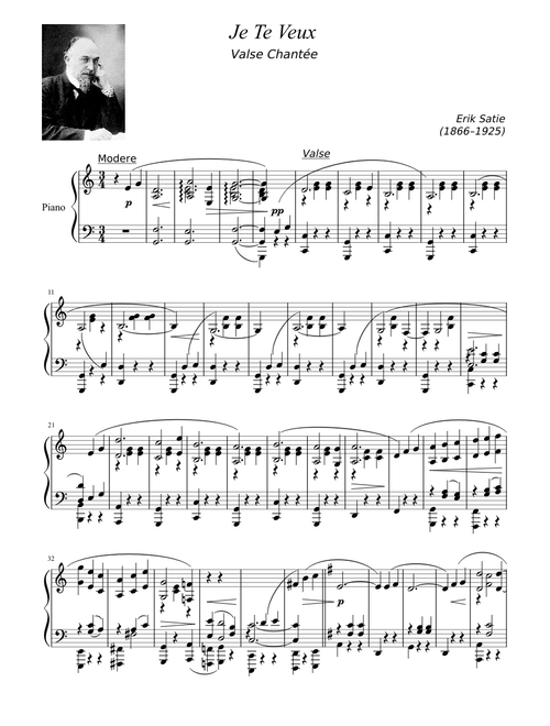 Je Te Veux Satie
