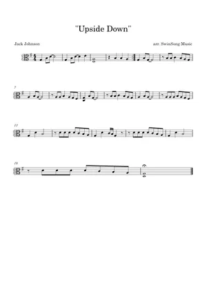 Upside Down Sheet Music for Piano, Guitar, Bass guitar, Drum Upside Down Sheet Music for Piano, Guitar, Bass guitar, Drum